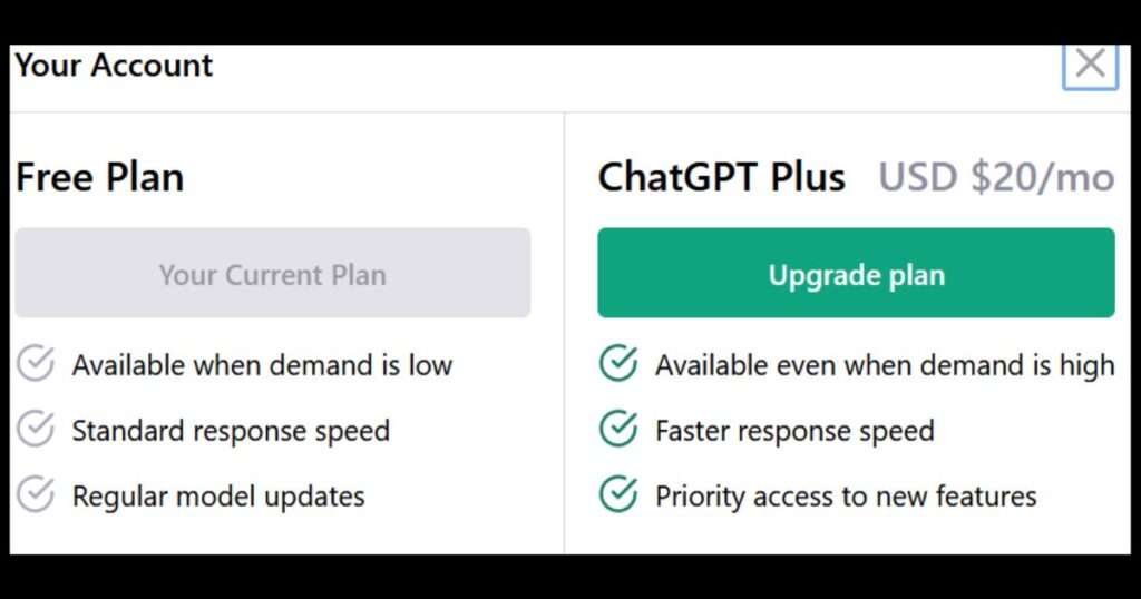 ChatGPT Paid Subscription Plan