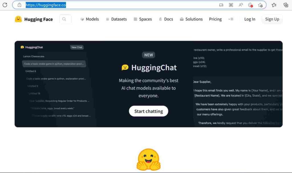 HuggingChat 1