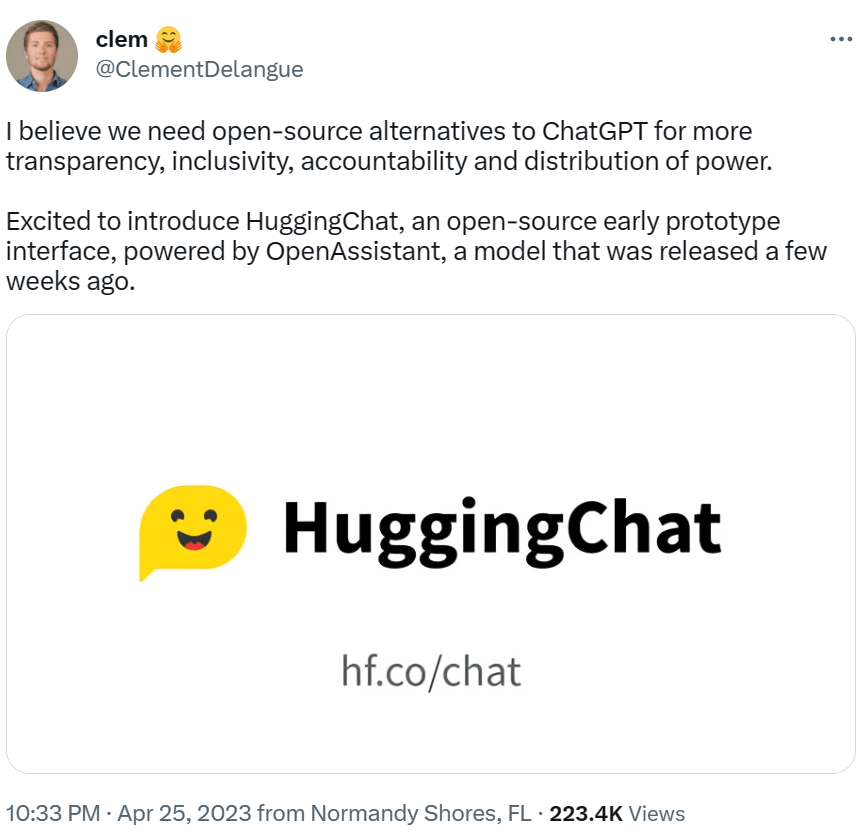 twitterhuggingchat