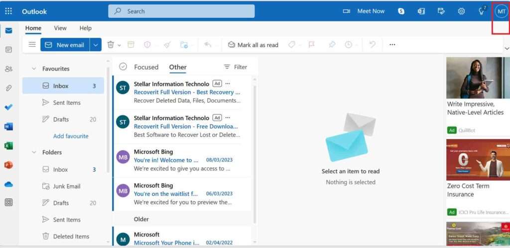 Change Outlook Passwords2