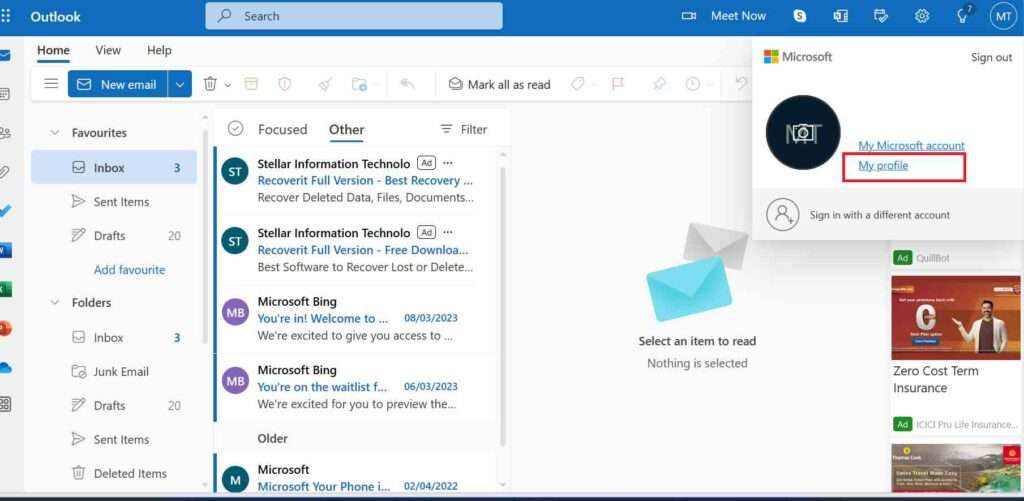 Change Outlook Passwords3