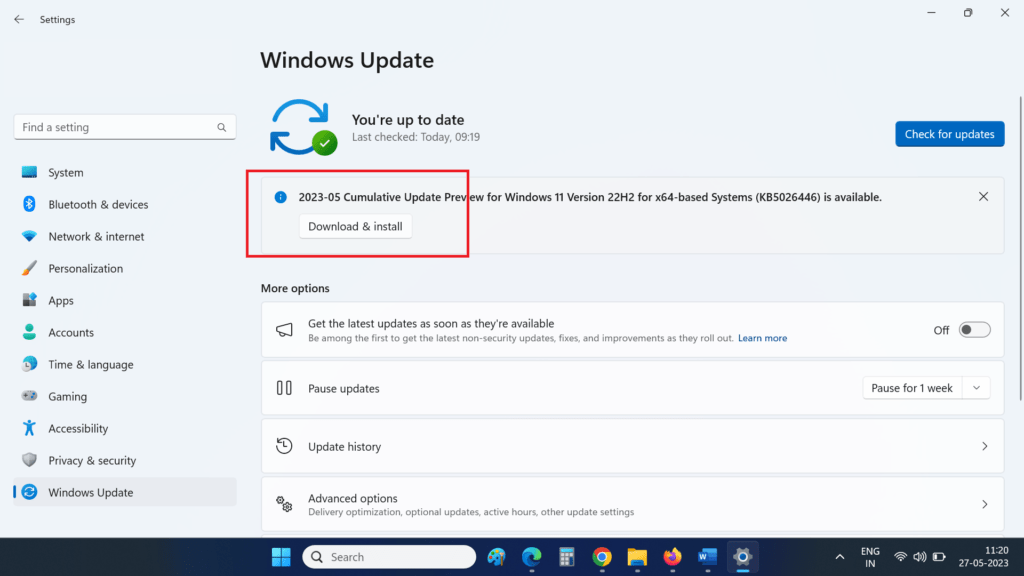 Update Windows5