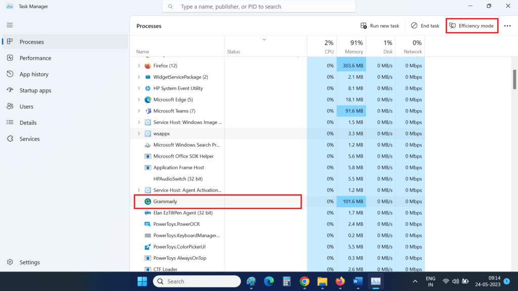 Efficiency mode in Windows 11 5