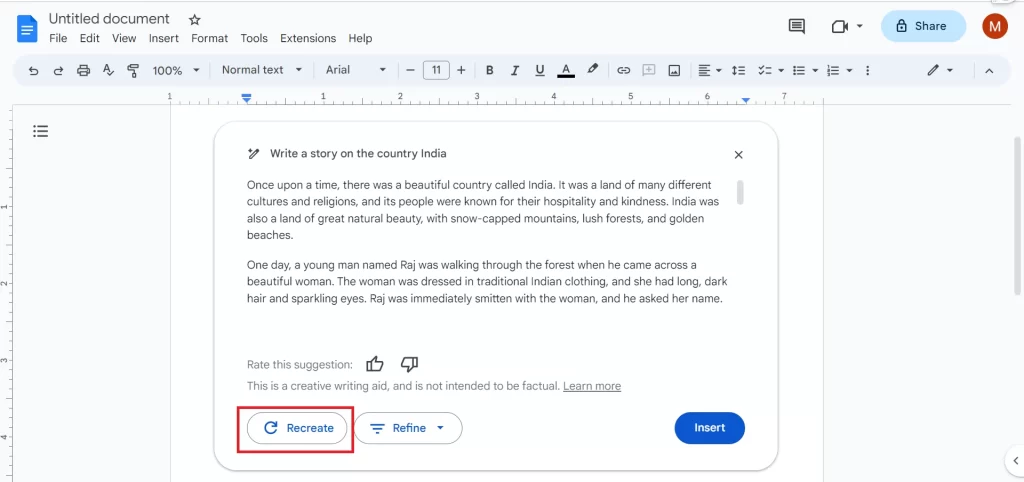 Use AI to Write Content IN Google-Docs12