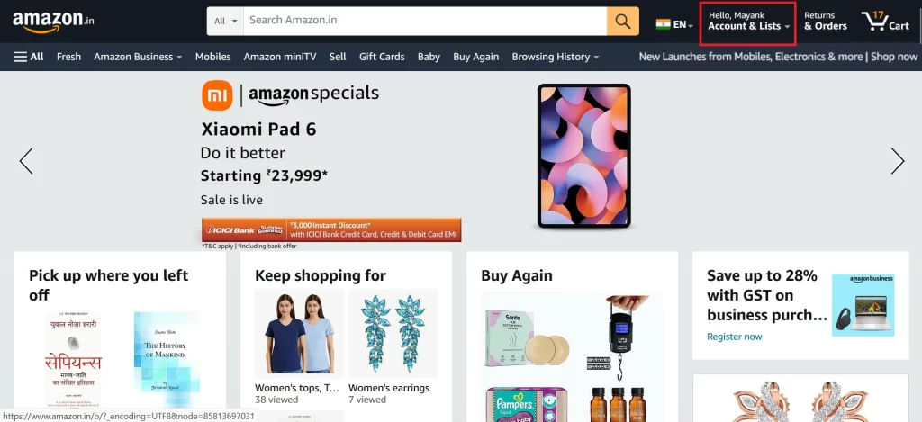 Reset Your Amazon Account Password1