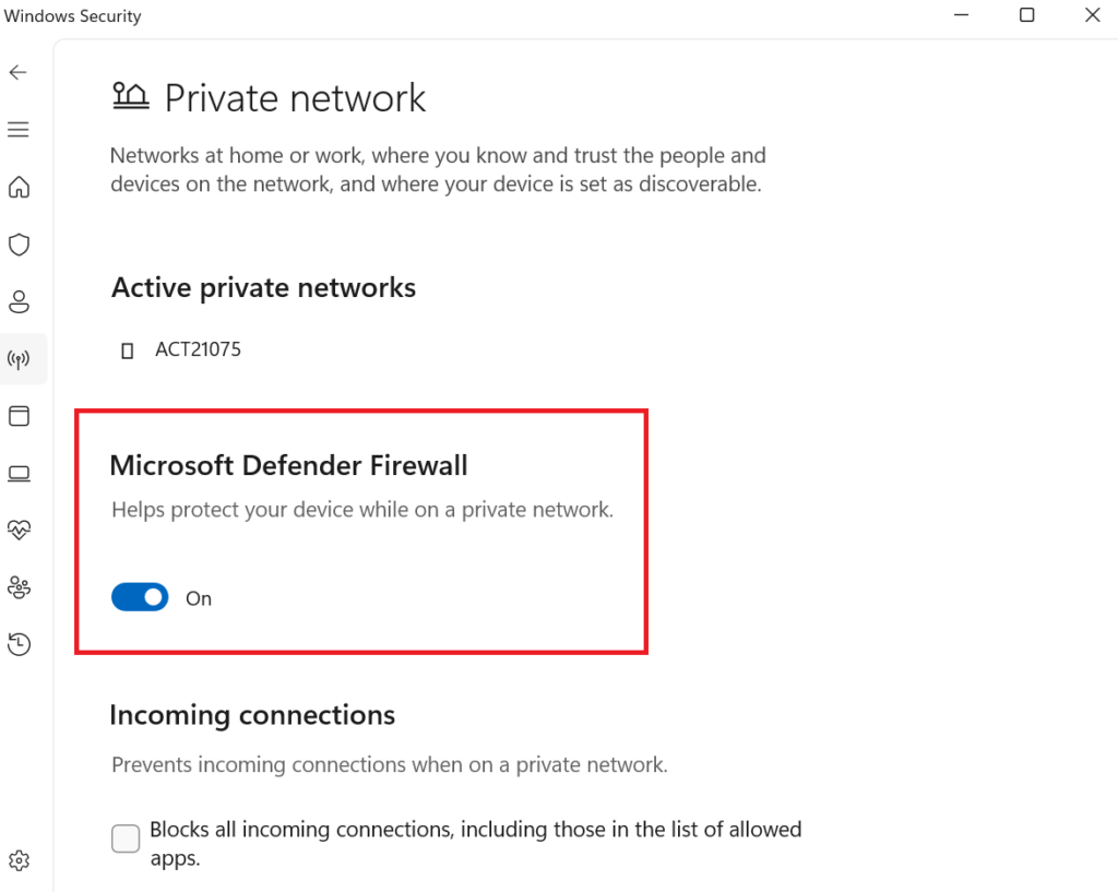 Disable Anti-virus and Firewall4