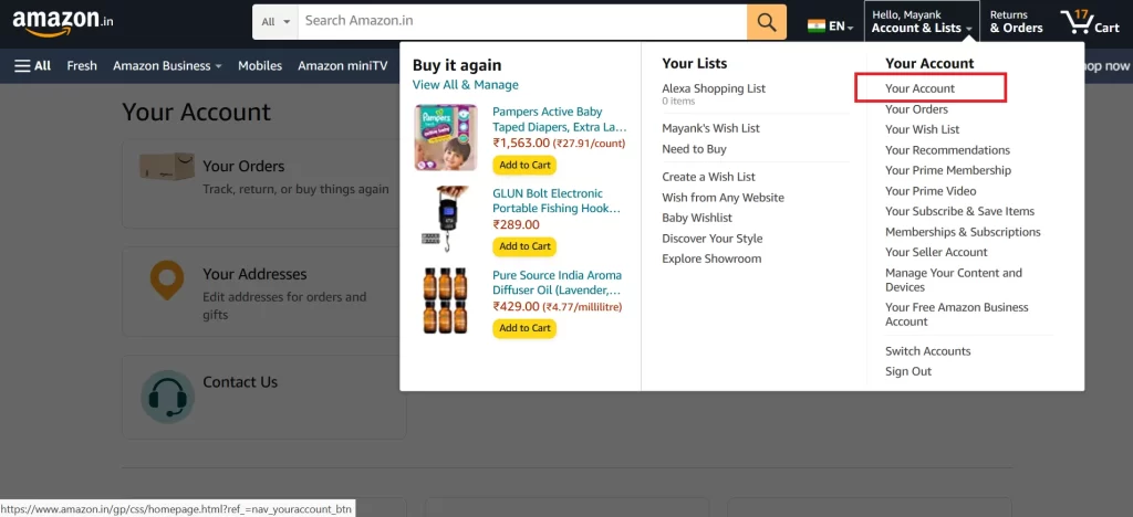 Reset Your Amazon Account Password2