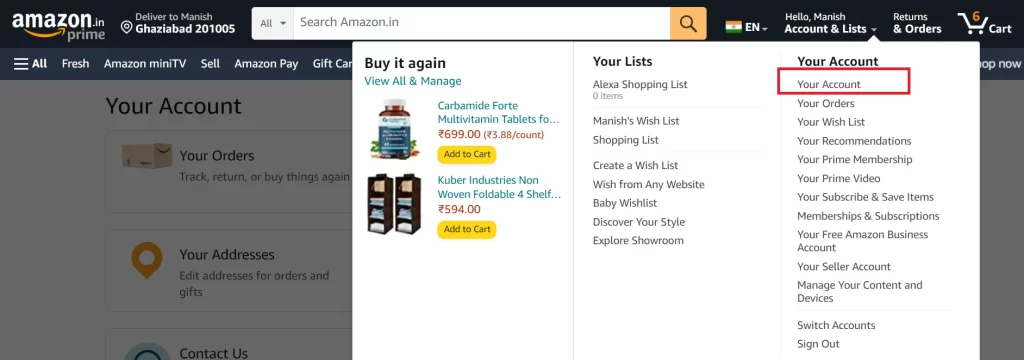 Through Website of Amazon2