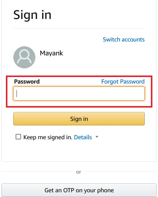 Reset Your Amazon Account Password4