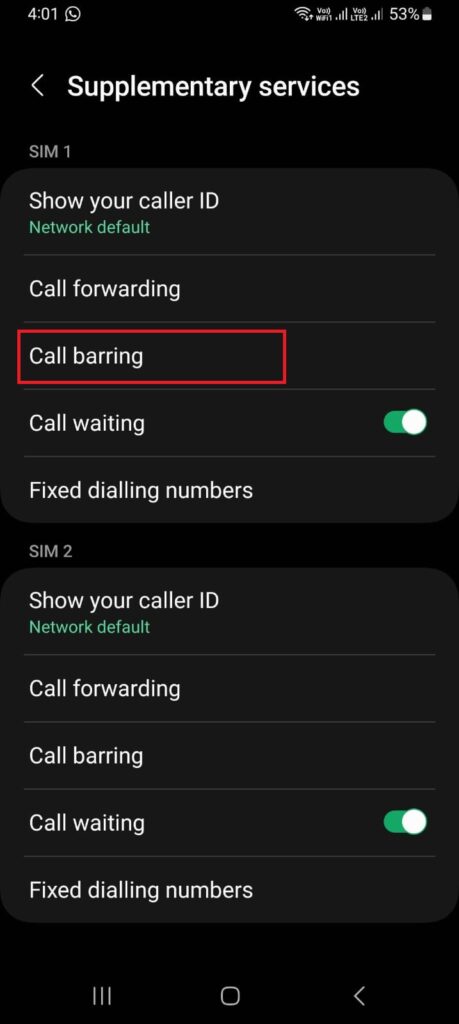 Call Barring On Android Phones5