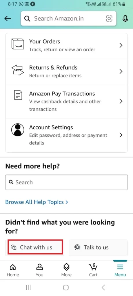Contact Amazon Customer Care7