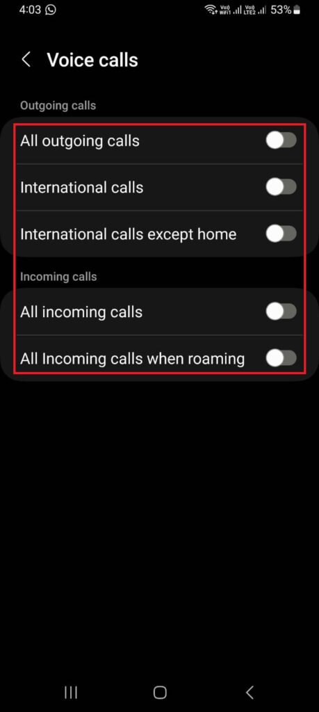 Call Barring On Android Phones7