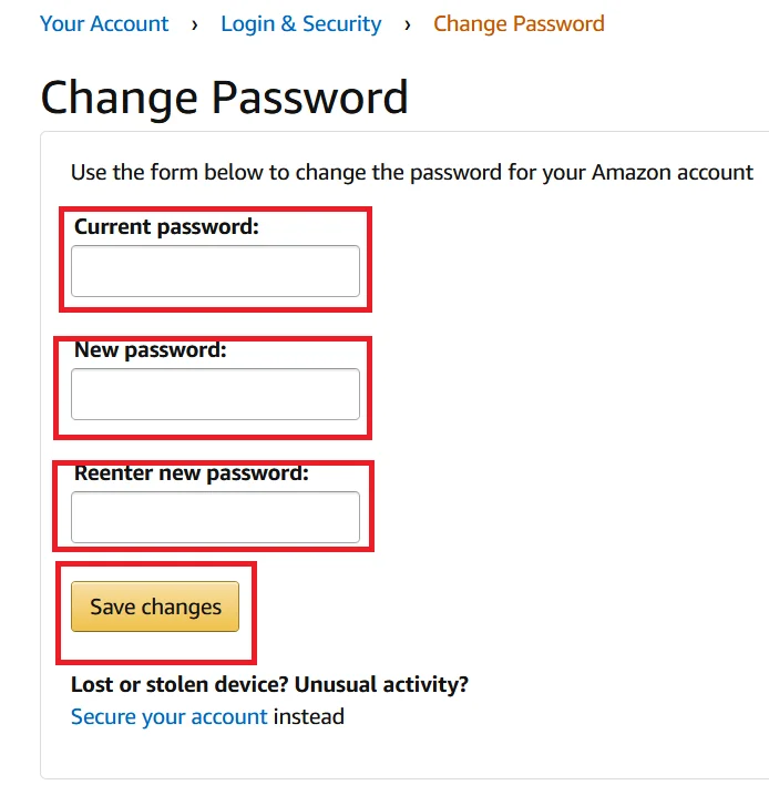Reset Your Amazon Account Password7