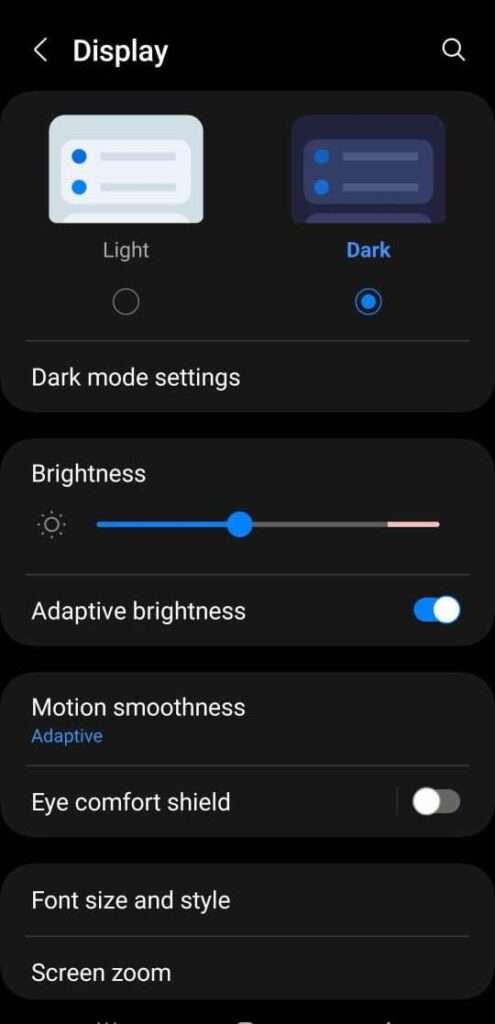 Dark mode