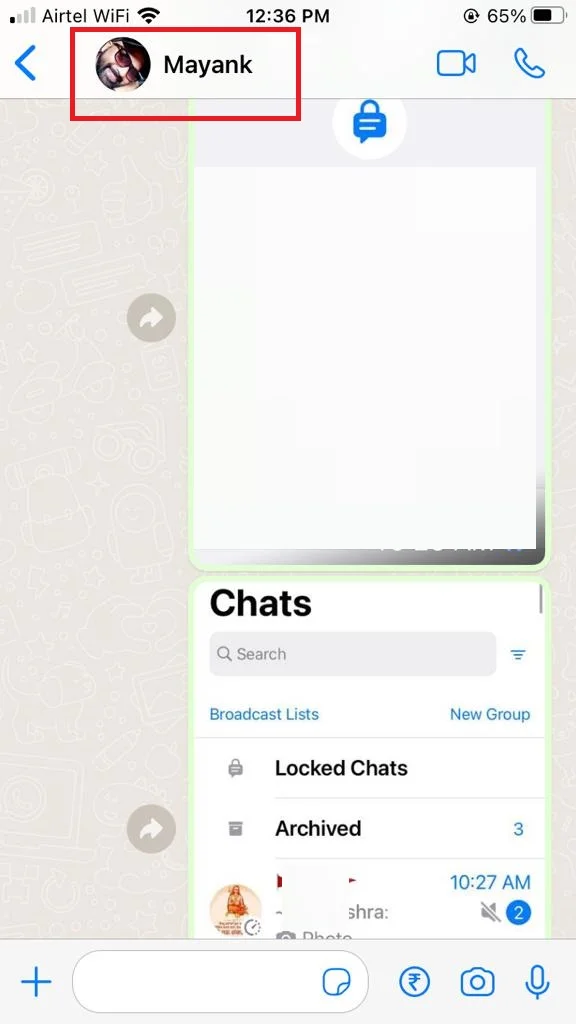 Lock WhatsApp Chat on iPhone4