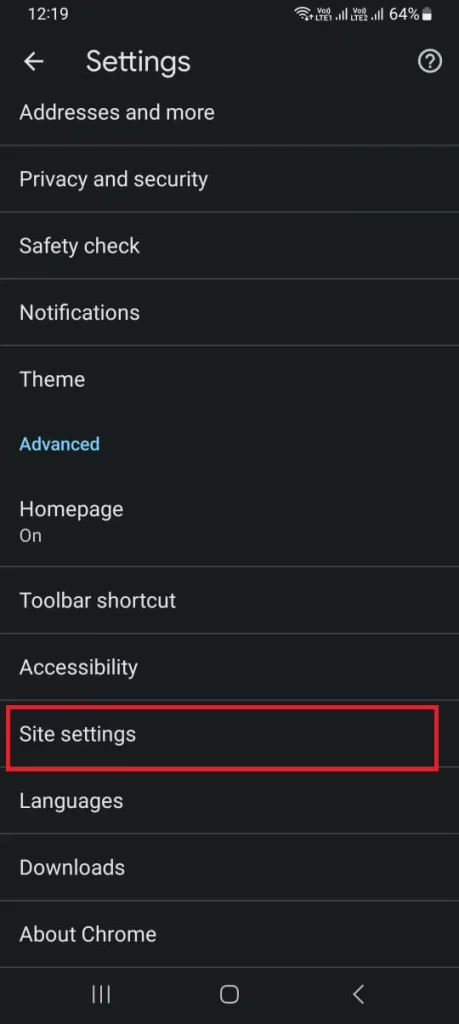 DISABLE CAMERA FOR CHROME BROWSER on Android4