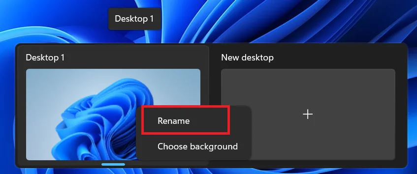 Rename Desktop 1