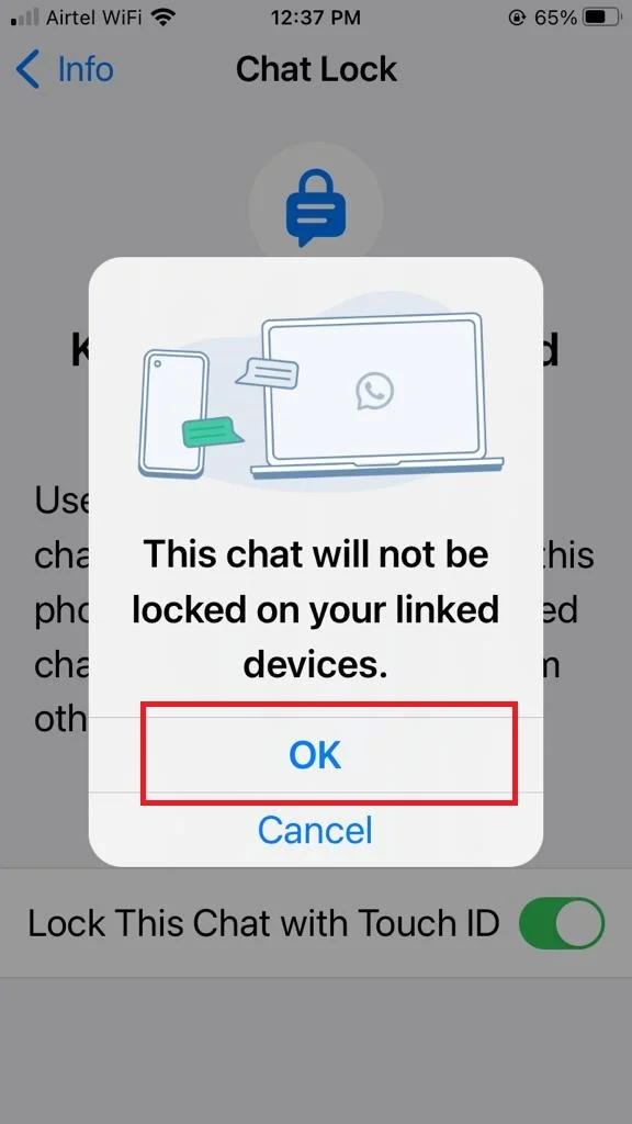 Lock WhatsApp Chat on iPhone7