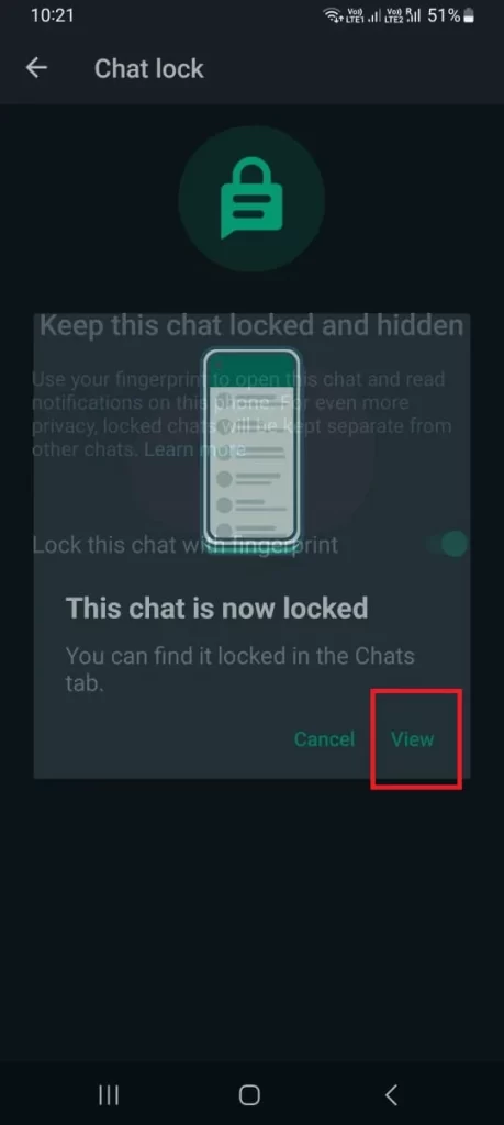 Lock WhatsApp Chat on Android7