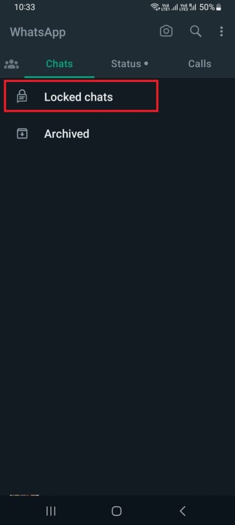 Lock WhatsApp Chat on Android9