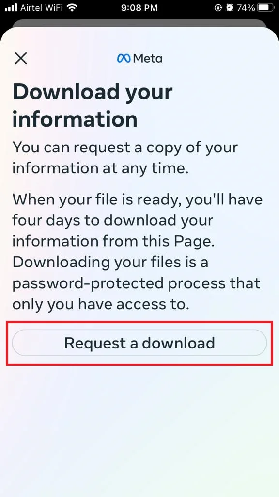 download your Instagram data8