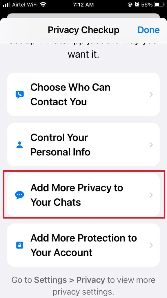 Add More Privacy to Your Chats