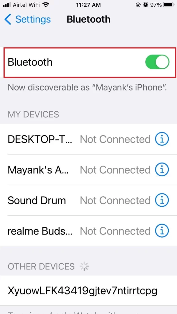 Disconnect Bluetooth3