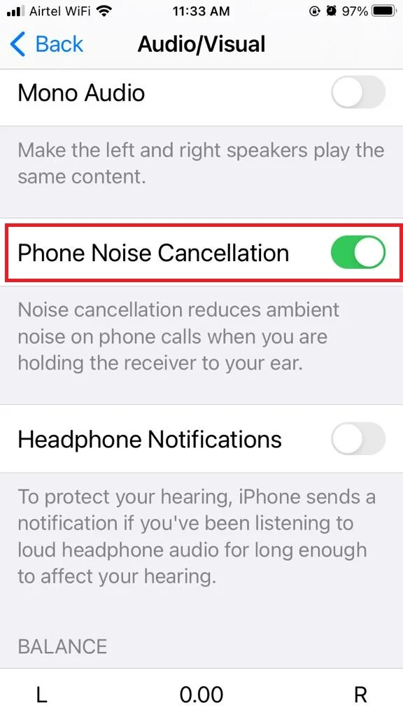 Disable Noise Cancellation4