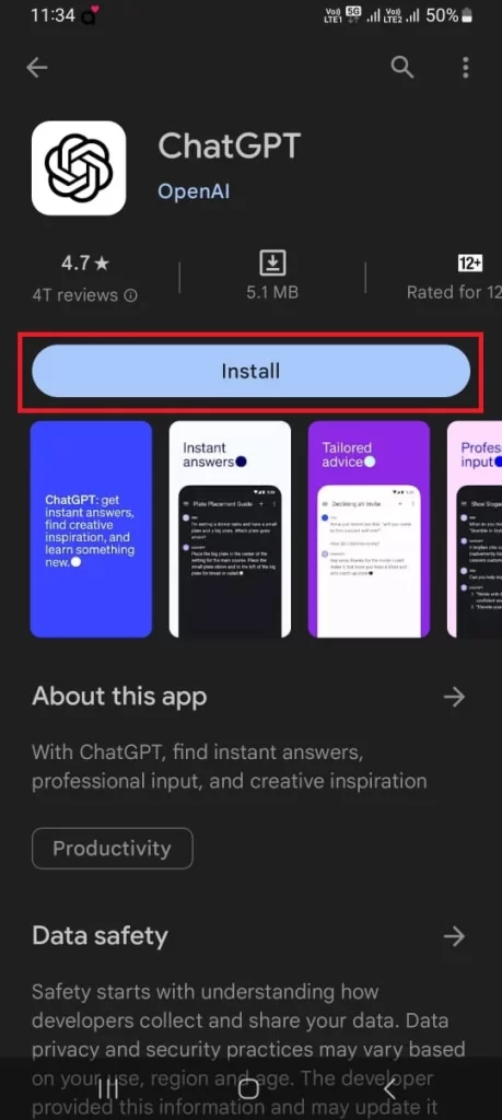 Use ChatGPT App on Android4