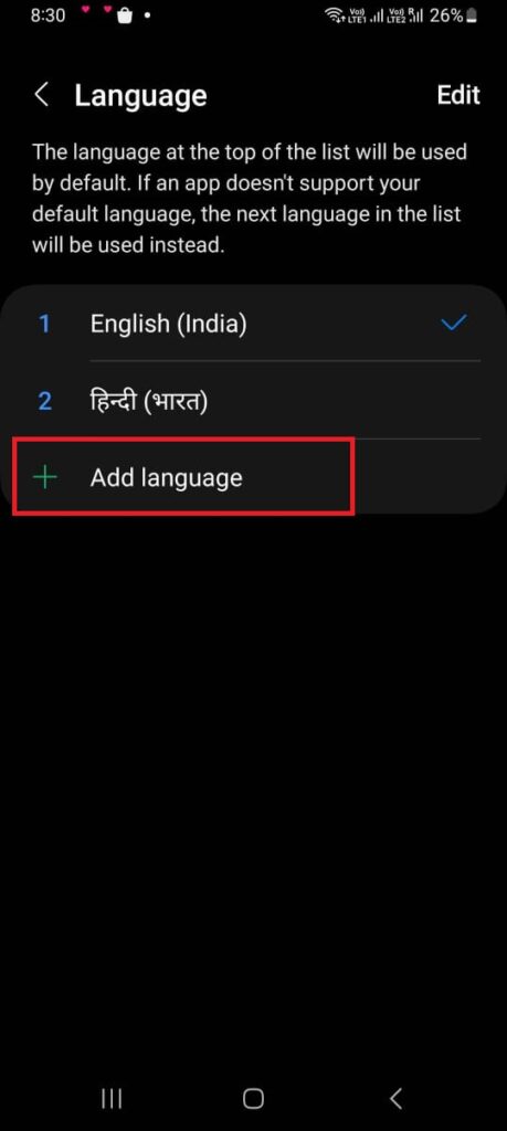 Change the Language on Android4