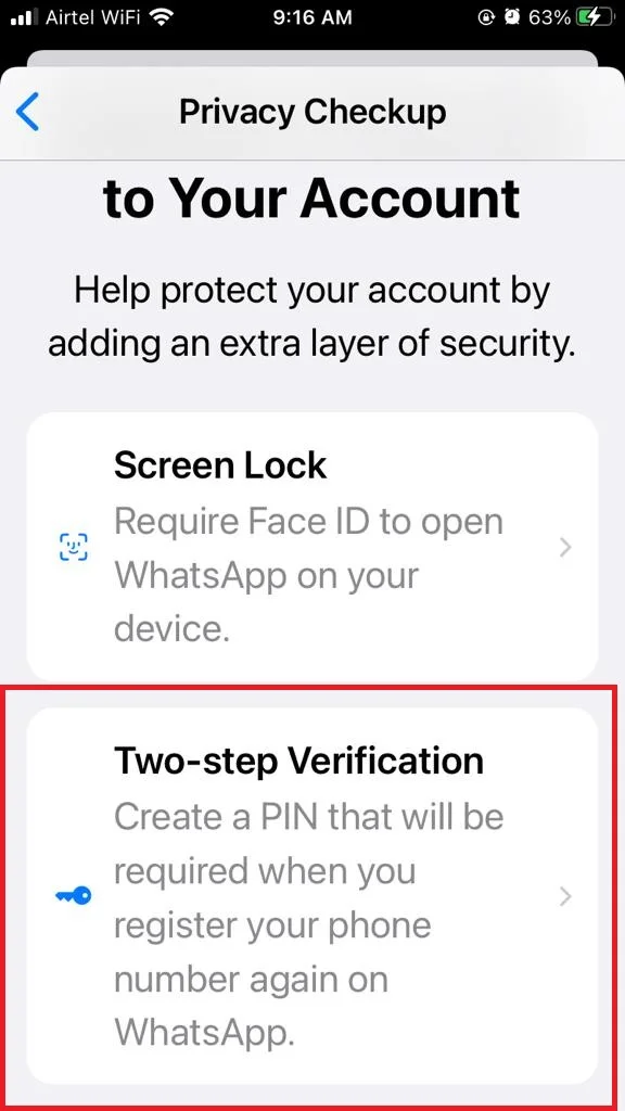 WhatsApp Privacy Checkup Add More Protection to Your Account4