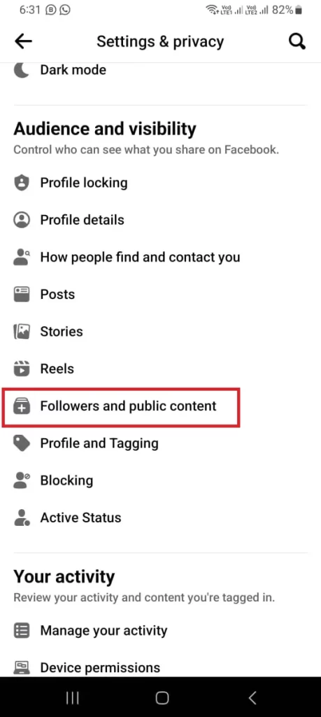 Followers and public content2