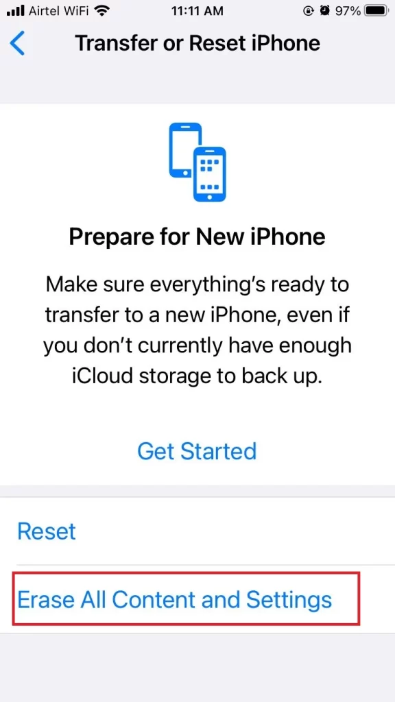 Factory Reset Your iPhone4