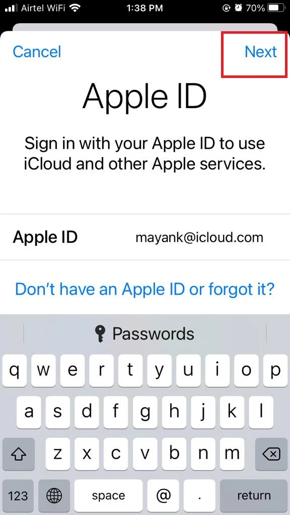 Update Apple ID Settings11
