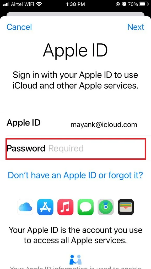 Update Apple ID Settings12