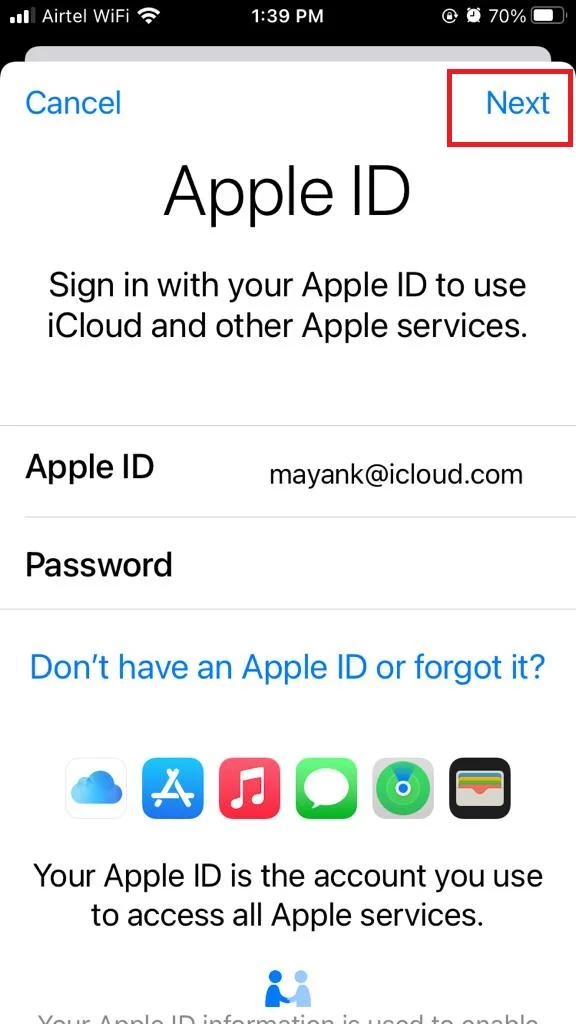 Update Apple ID Settings13