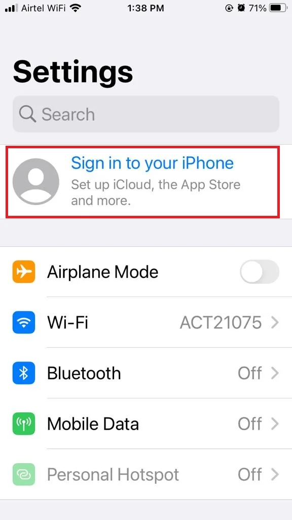 Update Apple ID Settings9