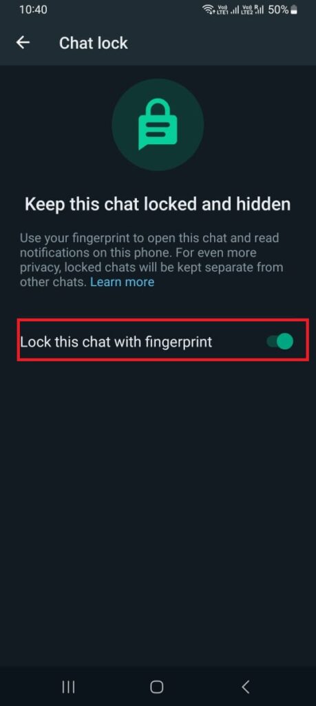 Turn of Chat Lock6