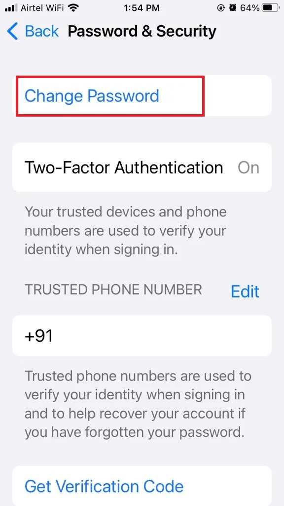 Reset your Apple ID password4