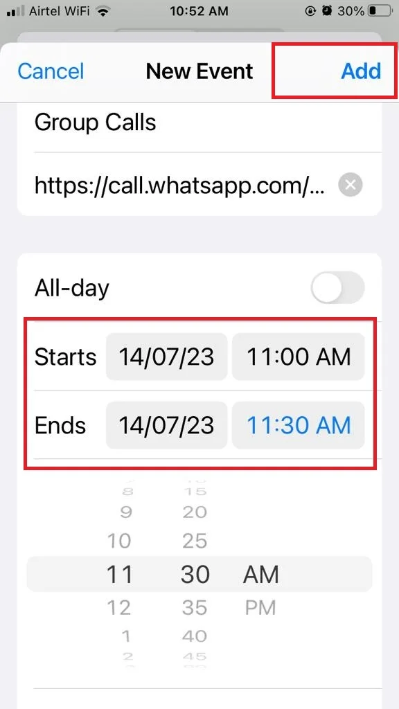 Schedule WhatsApp Calls7