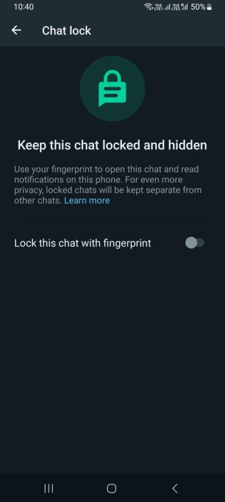 Turn of Chat Lock7