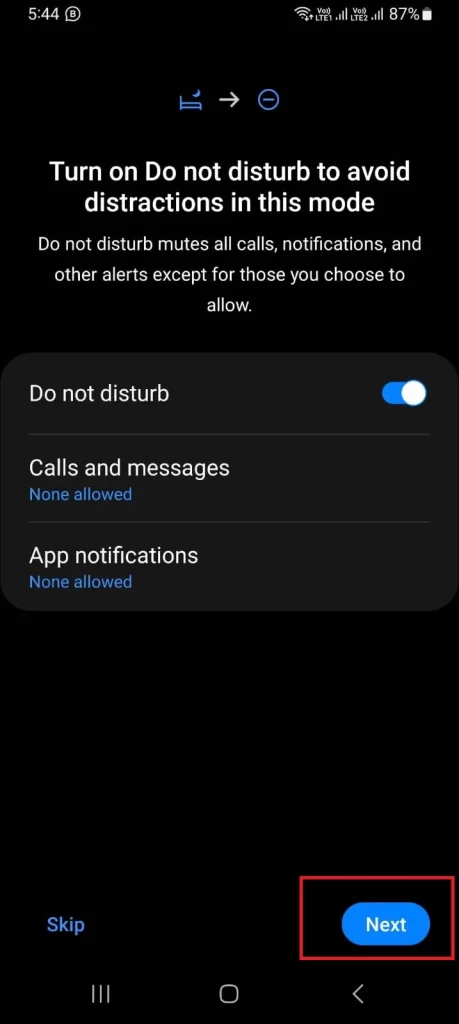 Activate Bedtime Mode on Android Phone7