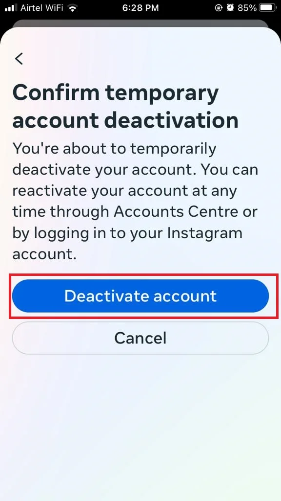 Deactivate and Delete  Instagram Account15