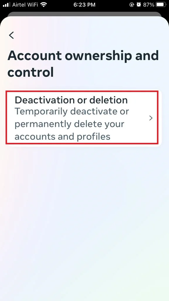 Deactivate and Delete  Instagram Account7
