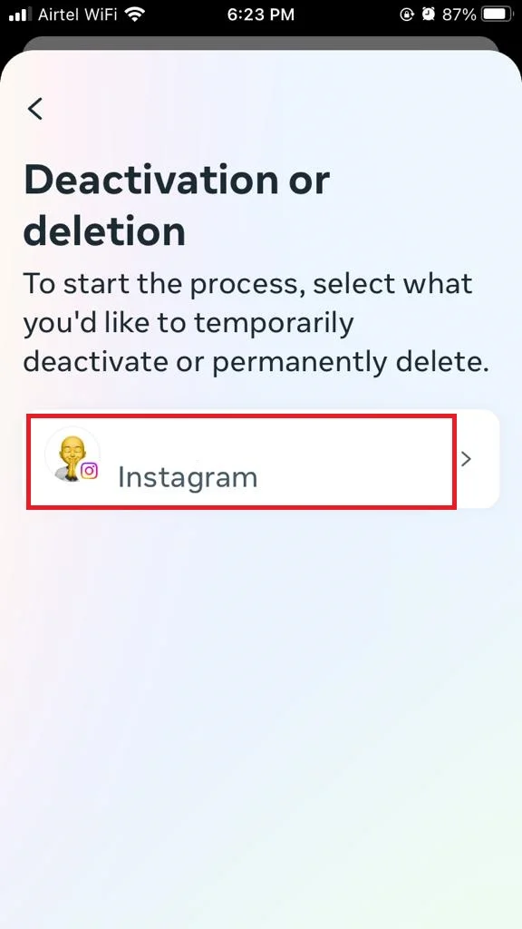 Deactivate and Delete  Instagram Account8