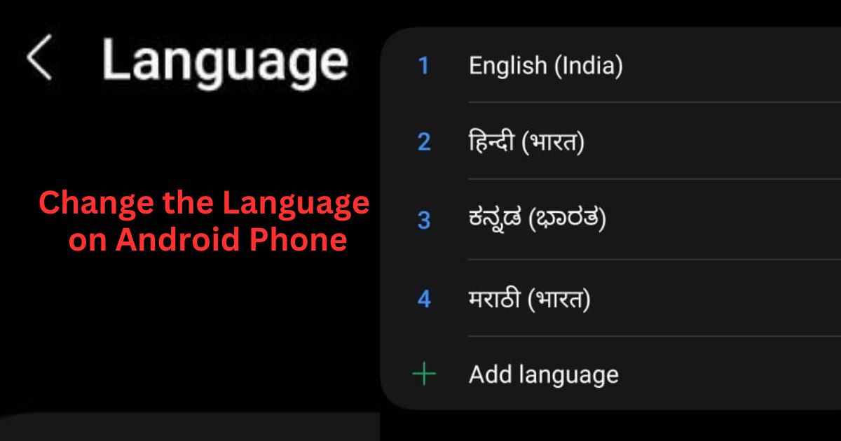 Change the Language on Android