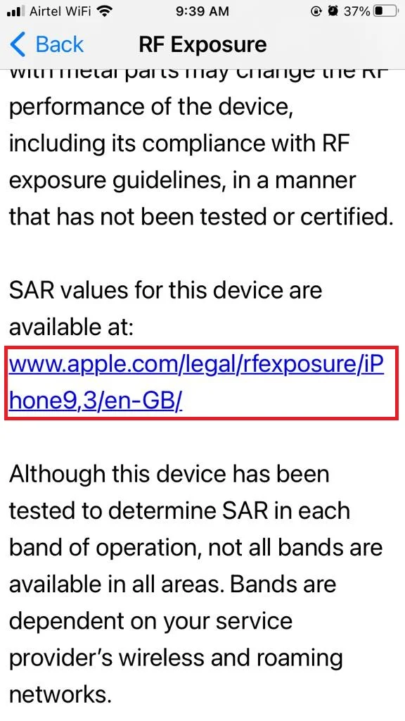 Check the SAR Value of the iPhone5