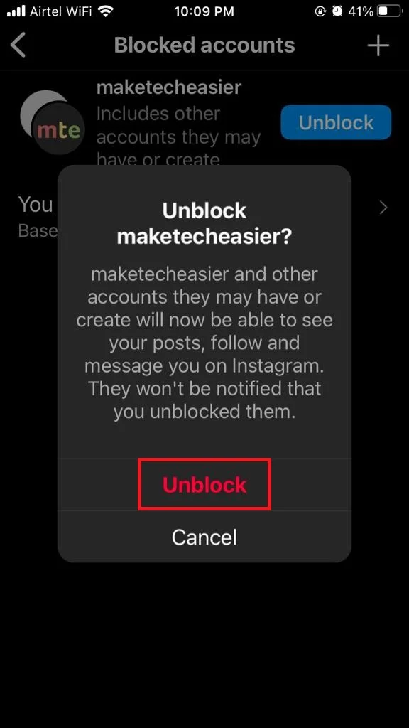 Block Someone on Instagram on Your iPhone10