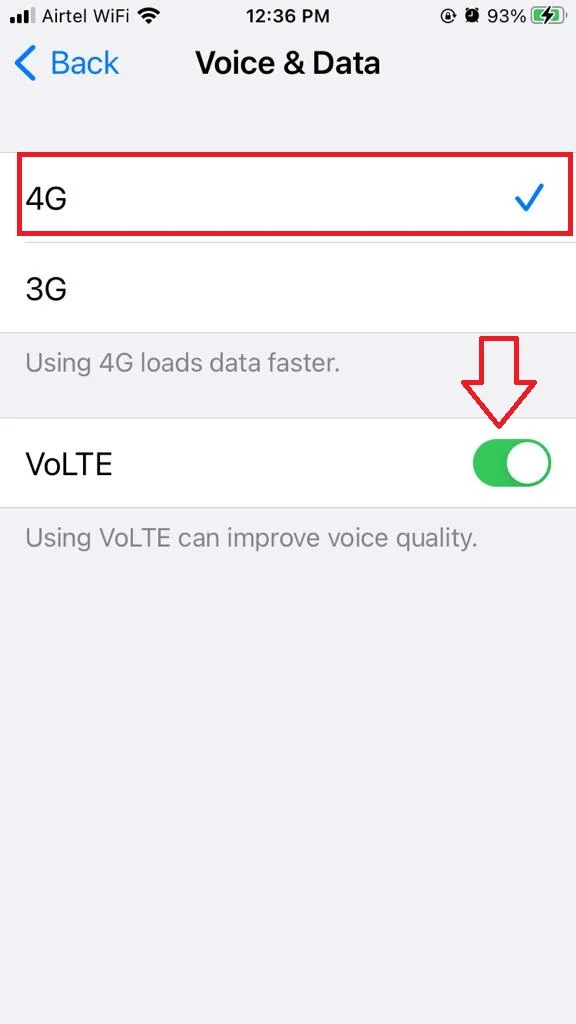 Select 4G or 5G Network Mode for Voice & Data4