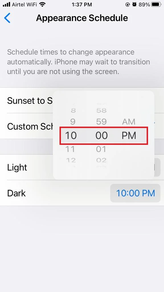 Enable Dark Mode on iPhone10